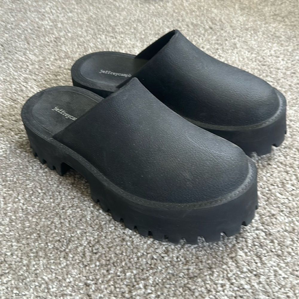 Jeffrey Campbell Rubber Lug Sole Platform Clogs